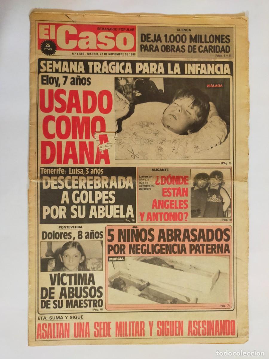 Coleccionismo de revistas y peri&oacute;dicos: PERIODICO &rdquo;EL CASO&rdquo; SEMANARIO DE SUCESOS N&ordm; 1490 - A&Ntilde;O 1980