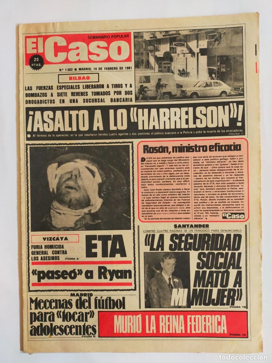 Collectionnisme de Revues et Journaux: PERIODICO &rdquo;EL CASO&rdquo; SEMANARIO DE SUCESOS N&ordm; 1502 - A&Ntilde;O 1981