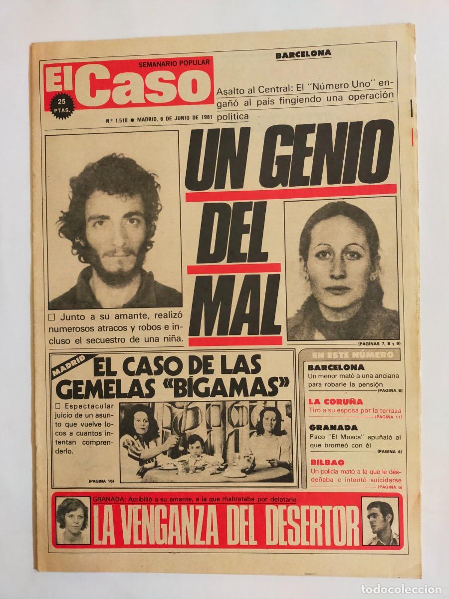 Coleccionismo de revistas y peri&oacute;dicos: PERIODICO &rdquo;EL CASO&rdquo; SEMANARIO DE SUCESOS N&ordm; 1518 - A&Ntilde;O 1981