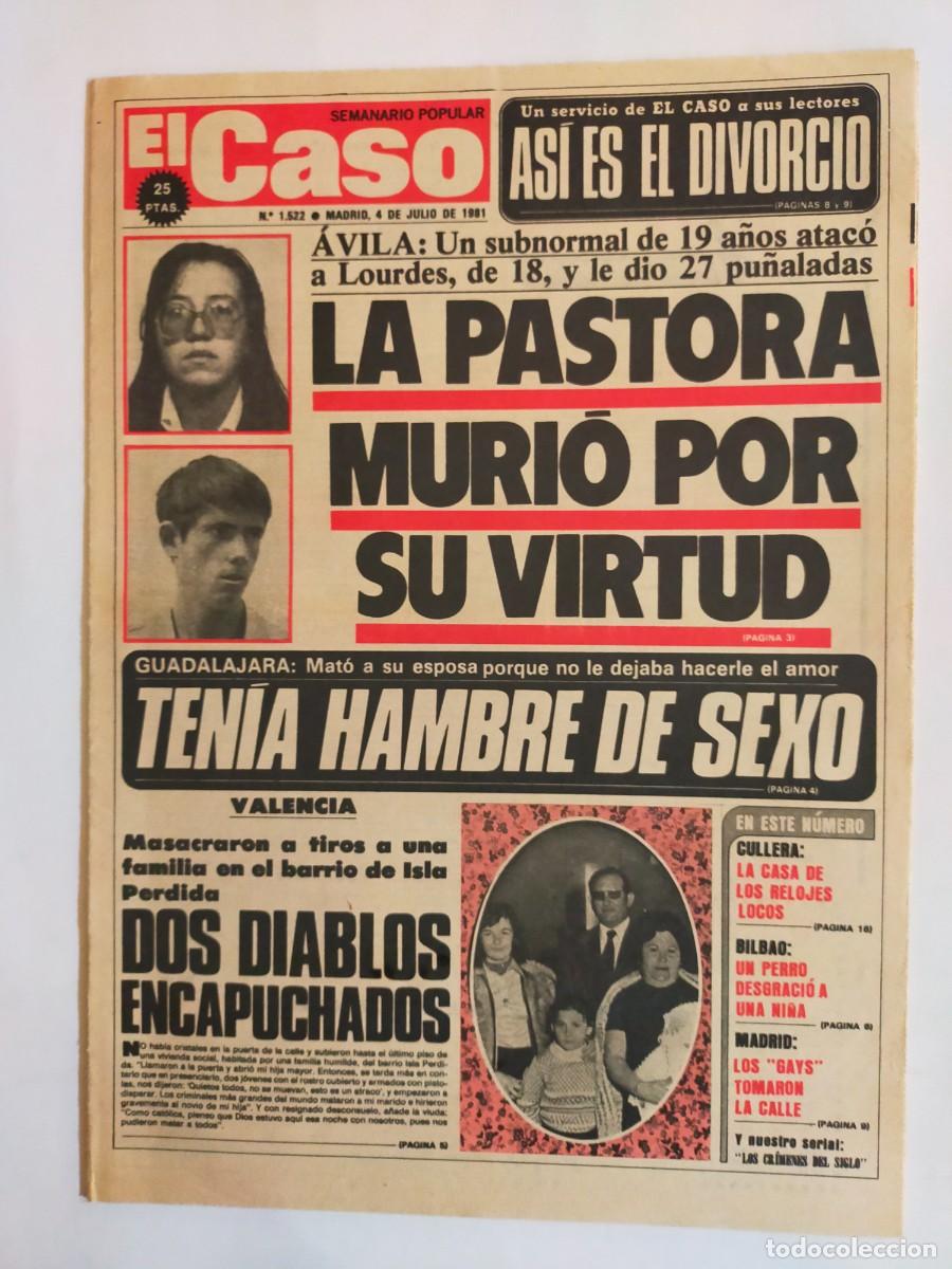 Coleccionismo de revistas y peri&oacute;dicos: PERIODICO &rdquo;EL CASO&rdquo; SEMANARIO DE SUCESOS N&ordm; 1522 - A&Ntilde;O 1981