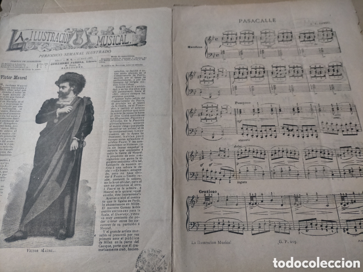 Coleccionismo de revistas y peri&oacute;dicos: La ilustraci&oacute;n musical n 4 1883 a&ntilde;o 1