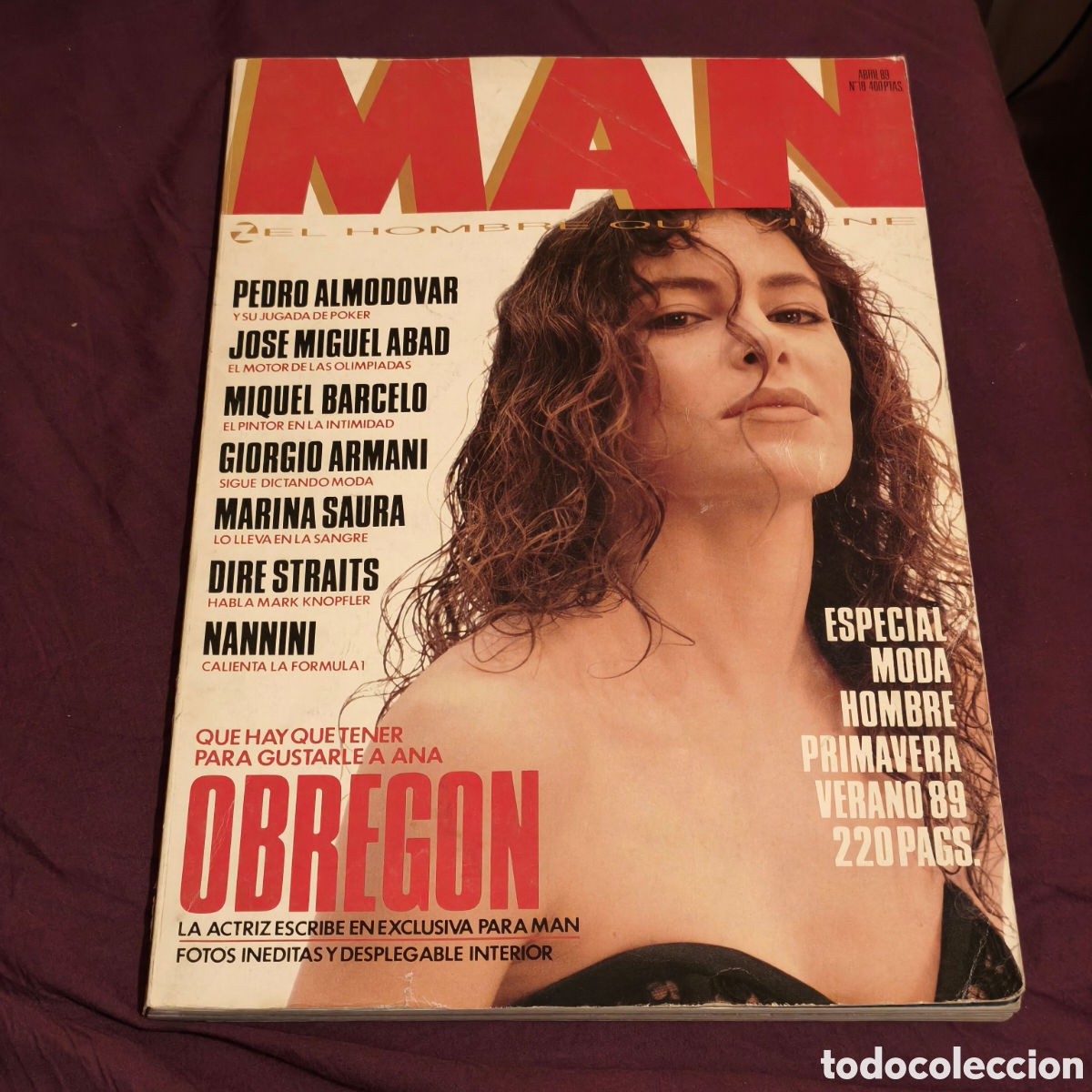 Coleccionismo de revistas y peri&oacute;dicos: &rdquo;Clipping&rdquo; Ana Obreg&oacute;n revista MAN N&ordm; 18