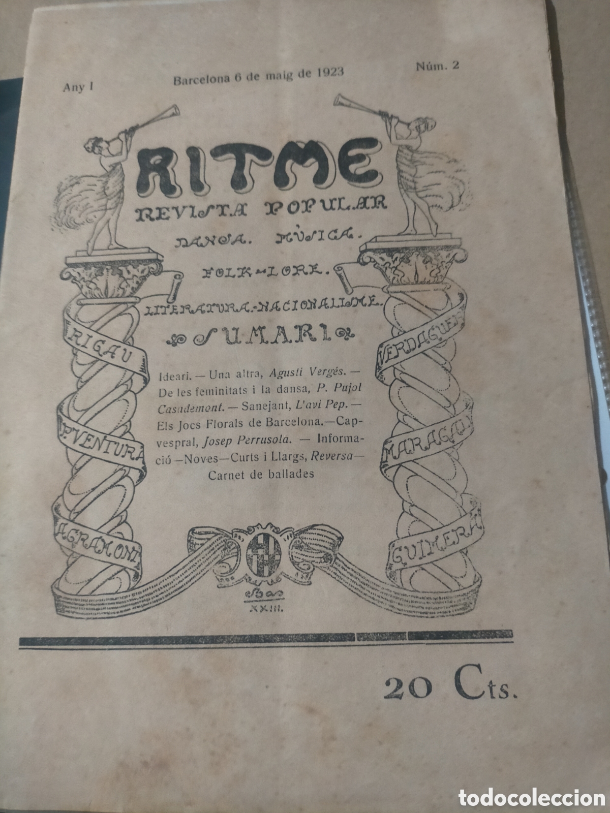 Coleccionismo de revistas y peri&oacute;dicos: Ritme revista completa 1923