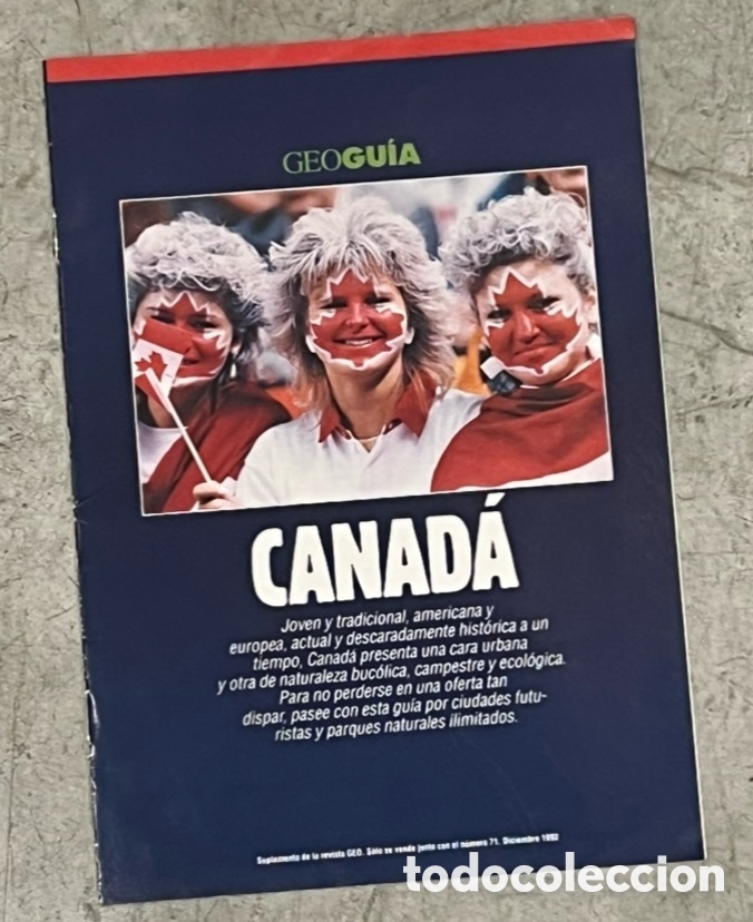Coleccionismo de revistas y peri&oacute;dicos: Revista. GeoGuia. Canad&aacute;. Suplemento. 1992.