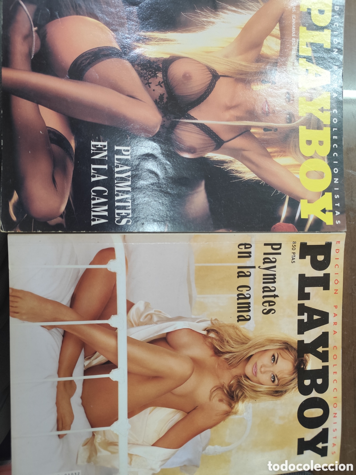 Coleccionismo de revistas y peri&oacute;dicos: Lote 2 ejemplares revista Erotica Playboy. Playmates en la cama. Edici&oacute;n coleccionista