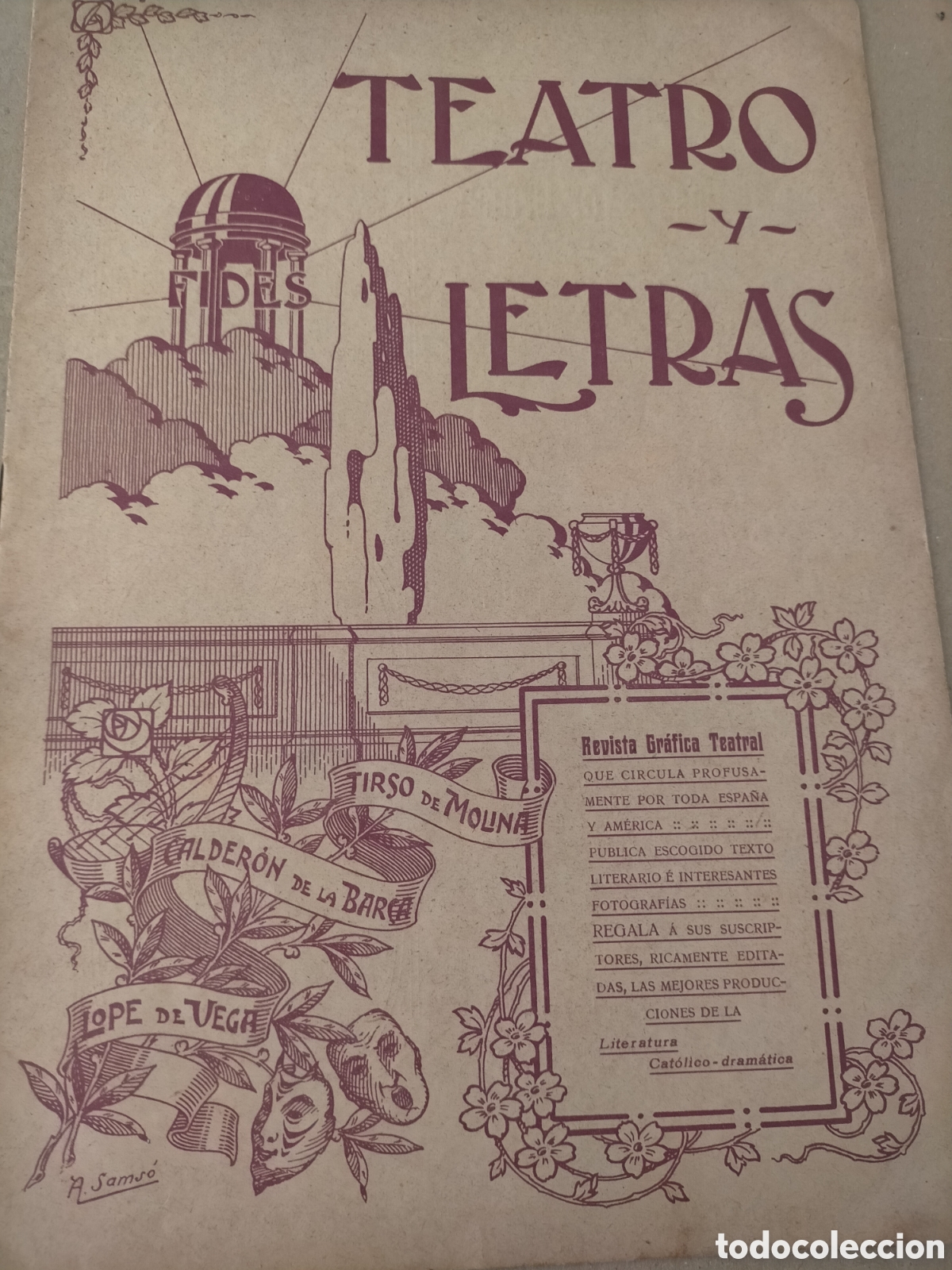 Coleccionismo de revistas y peri&oacute;dicos: Teatro y letras revista gr&aacute;fica teatral mil novecientos doce n&uacute;mero dos