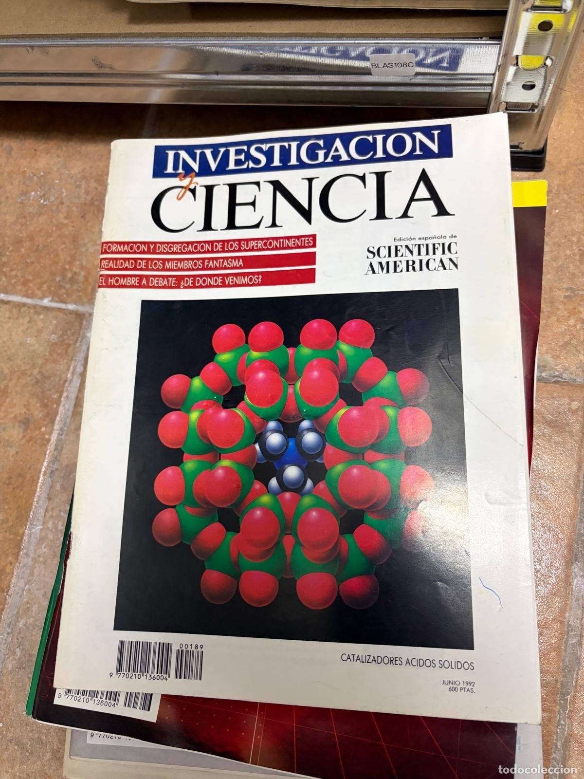 Coleccionismo de revistas y peri&oacute;dicos: BLAS108C REVISTA INVESTIGACION Y CIENCIA JUNIO 1992 CATALIZADORES SOLIDOS