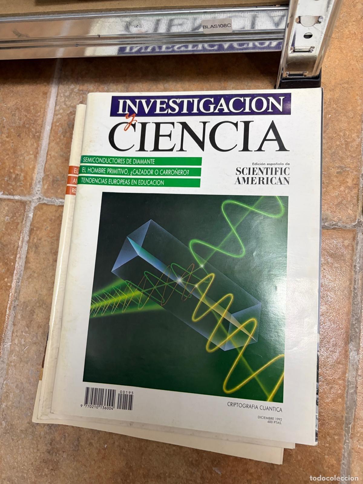 Coleccionismo de revistas y peri&oacute;dicos: BLAS108C REVISTA INVESTIGACION Y CIENCIA DICIEMBRE 1992 CRIPTOGRAFIA CUANTICA