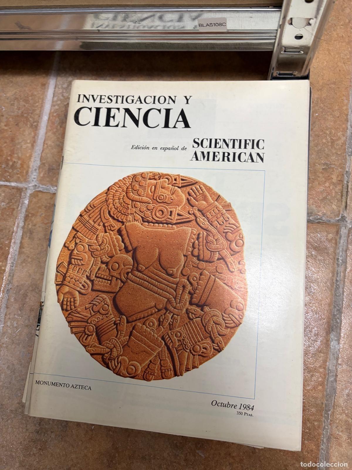 Coleccionismo de revistas y peri&oacute;dicos: BLAS108C REVISTA INVESTIGACION Y CIENCIA OCTUBRE 1984 MONUMENTO AZTECA