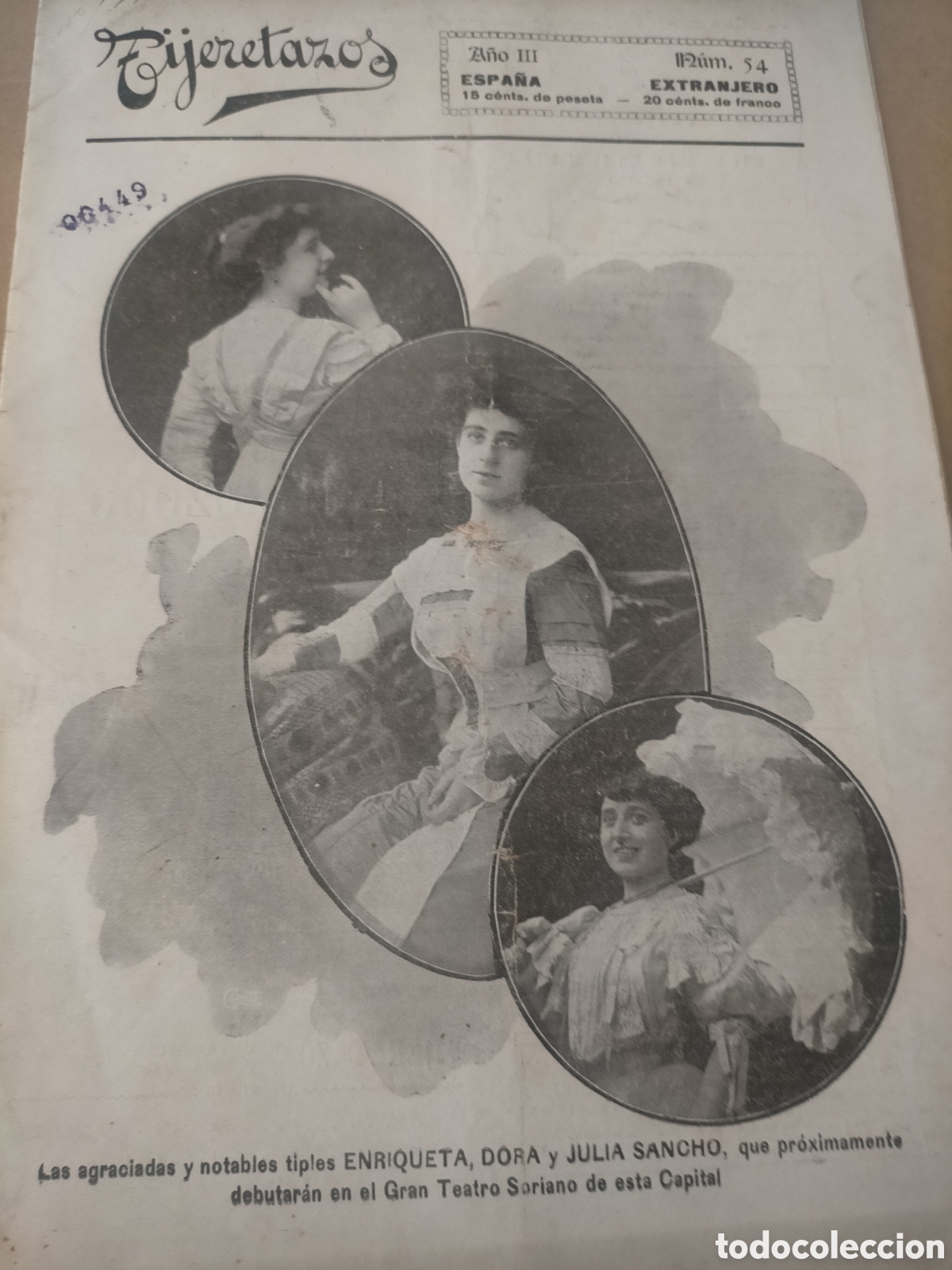 Coleccionismo de revistas y peri&oacute;dicos: Tijeretazos revista teatrales Conchita Pinilla hermanas ideales sparterita