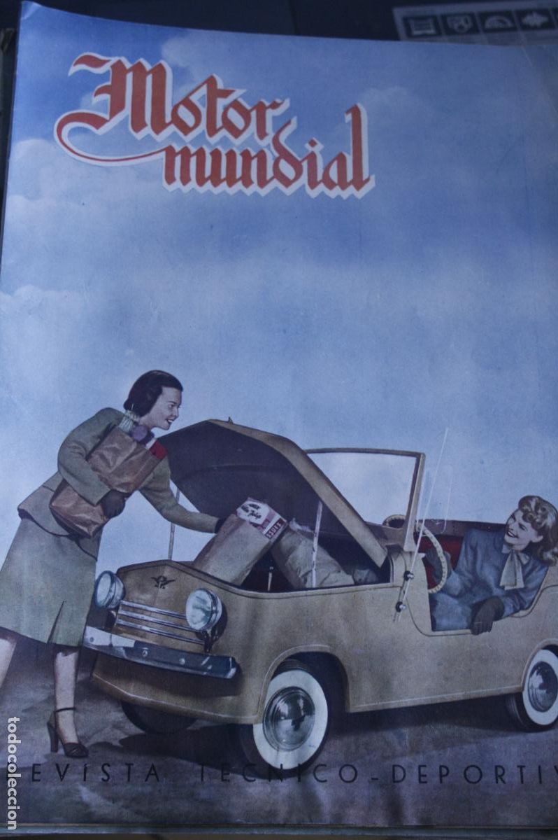 Coleccionismo de revistas y peri&oacute;dicos: revista MOTOR MUNDIAL N&ordm; 46 CHEVROLET 1948 COCHES AMERICANOS LAS PERDICES MONTJUIC