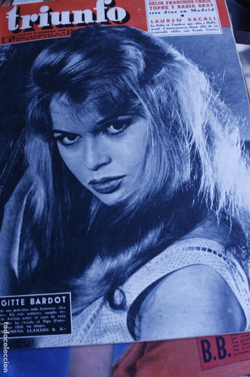 Coleccionismo de revistas y peri&oacute;dicos: REVISTA triunfo BRIGITTE BARDOT MARTINE CAROL QUETI CLAVIJO CARMEN SEVILLA 1959