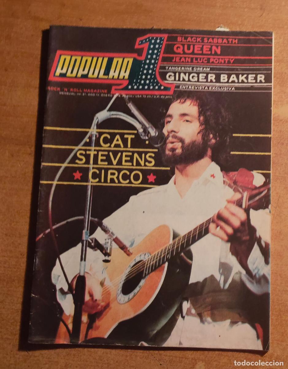 Coleccionismo de revistas y peri&oacute;dicos: POPULAR 1. N&ordm; 31. CAT STEVENS, QUEEN, BLACK SABBATH, TANGERINE DREAM, JEAN LUC PONTY