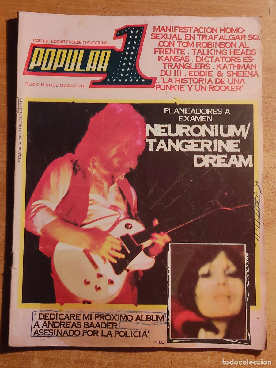 Coleccionismo de revistas y peri&oacute;dicos: POPULAR 1. N&ordm; 58. TANGERINE DREAM, NEURONIUM, MANIFESTACION LGTBI EN TRAFALGAR