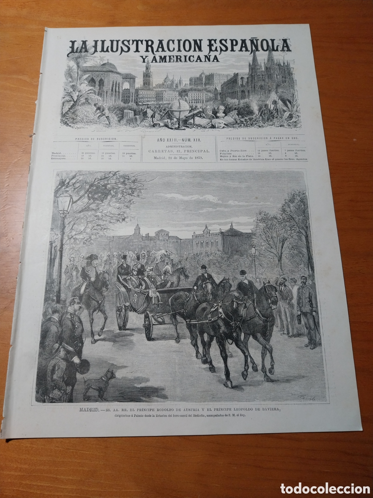 Coleccionismo de revistas y peri&oacute;dicos: REVISTA 1879 DESCARRILAMIENTO TREN CORREO C&Aacute;DIZ