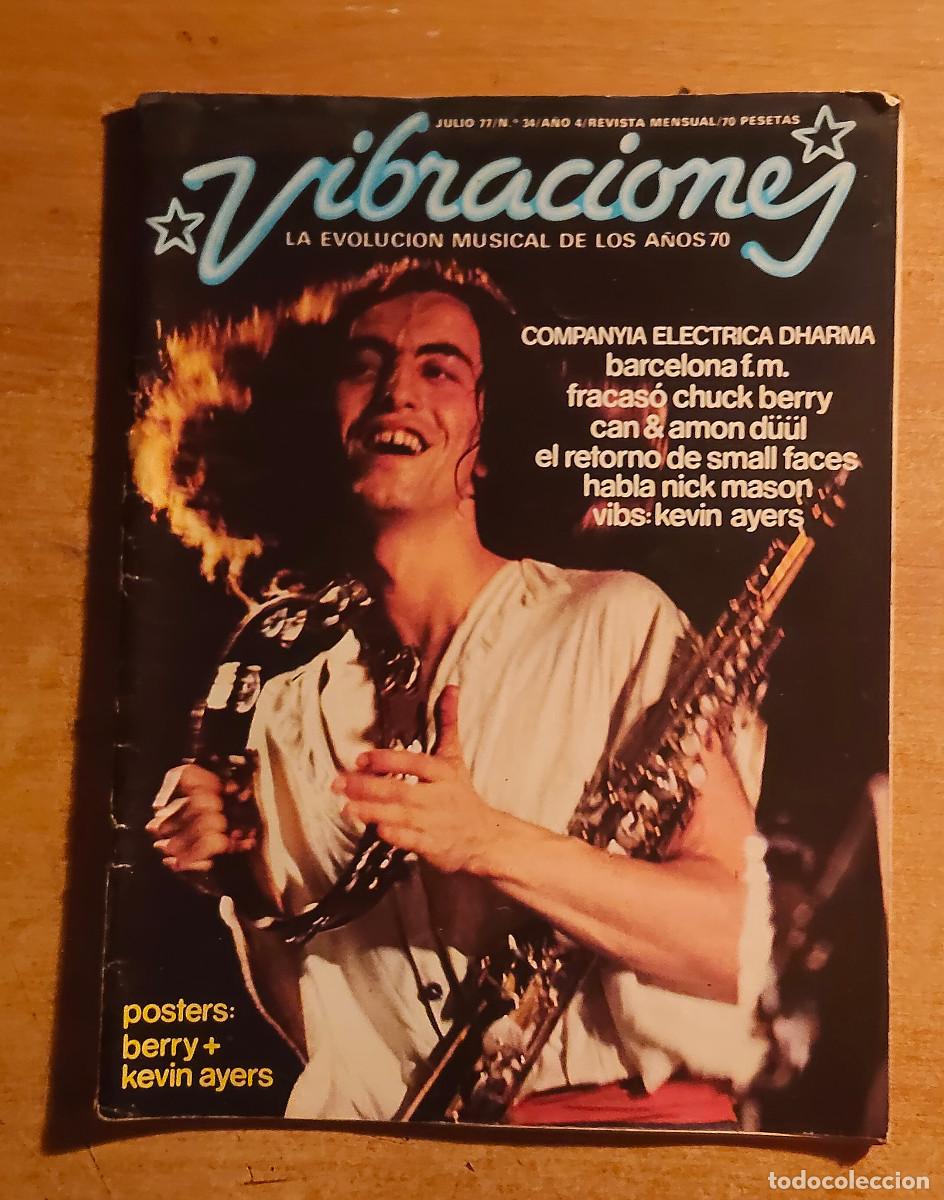 Coleccionismo de revistas y peri&oacute;dicos: VIBRACIONES. JULIO 77. N&ordm;: 34. COMPANYIA ELECTRICA DHARMA. REVISTA DE ROCK.
