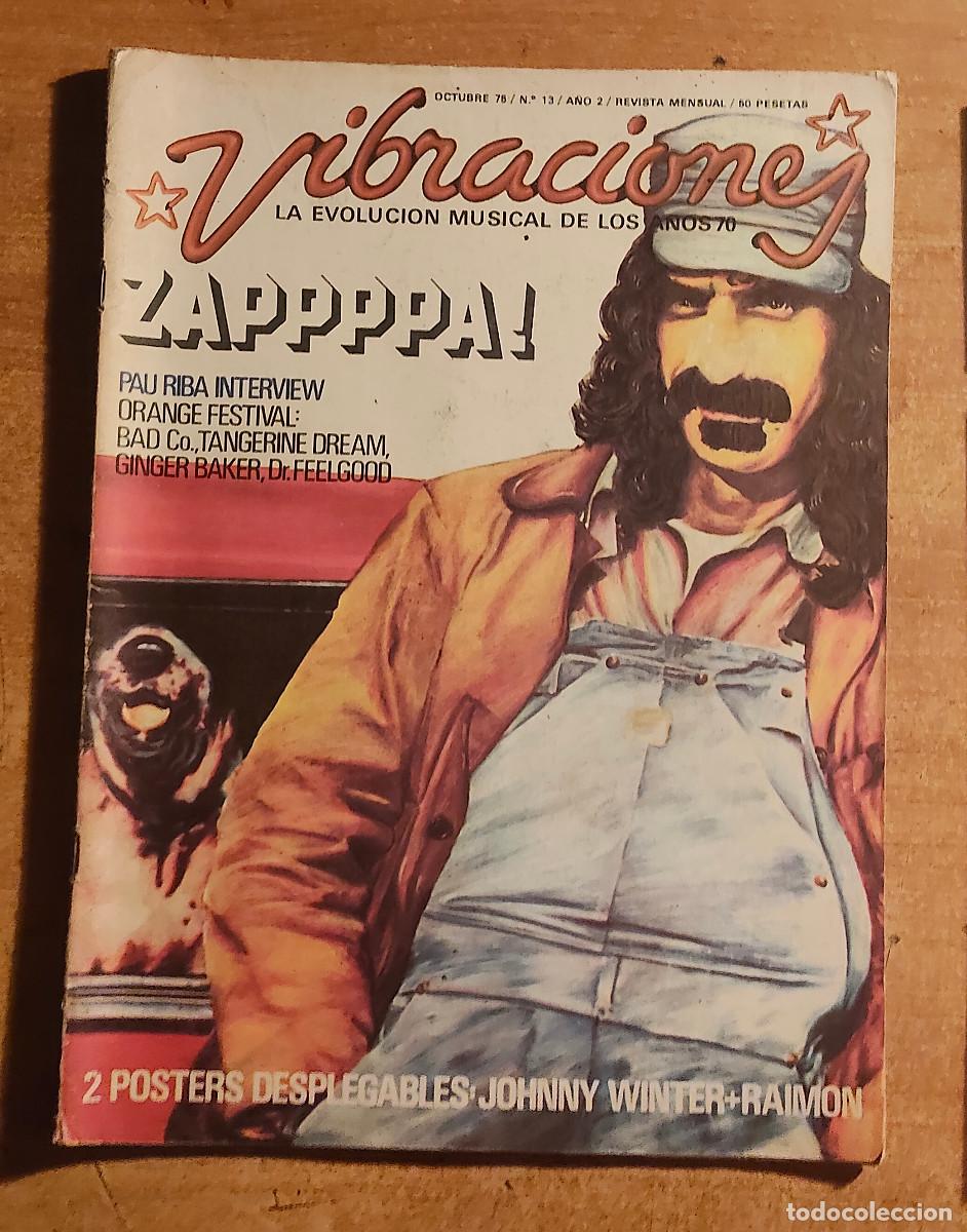 Coleccionismo de revistas y peri&oacute;dicos: VIBRACIONES N.&ordm; 13 octubre de 1975. Frank Zappa, Bad Company, Peter Gabriel