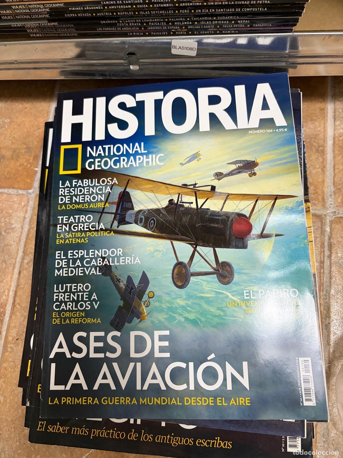 Coleccionismo de revistas y peri&oacute;dicos: BLAS108D HISTORIA NATIONAL GEOGRAPHIC N.&ordm; 166 ASES DE LA AVIACI&Oacute;N