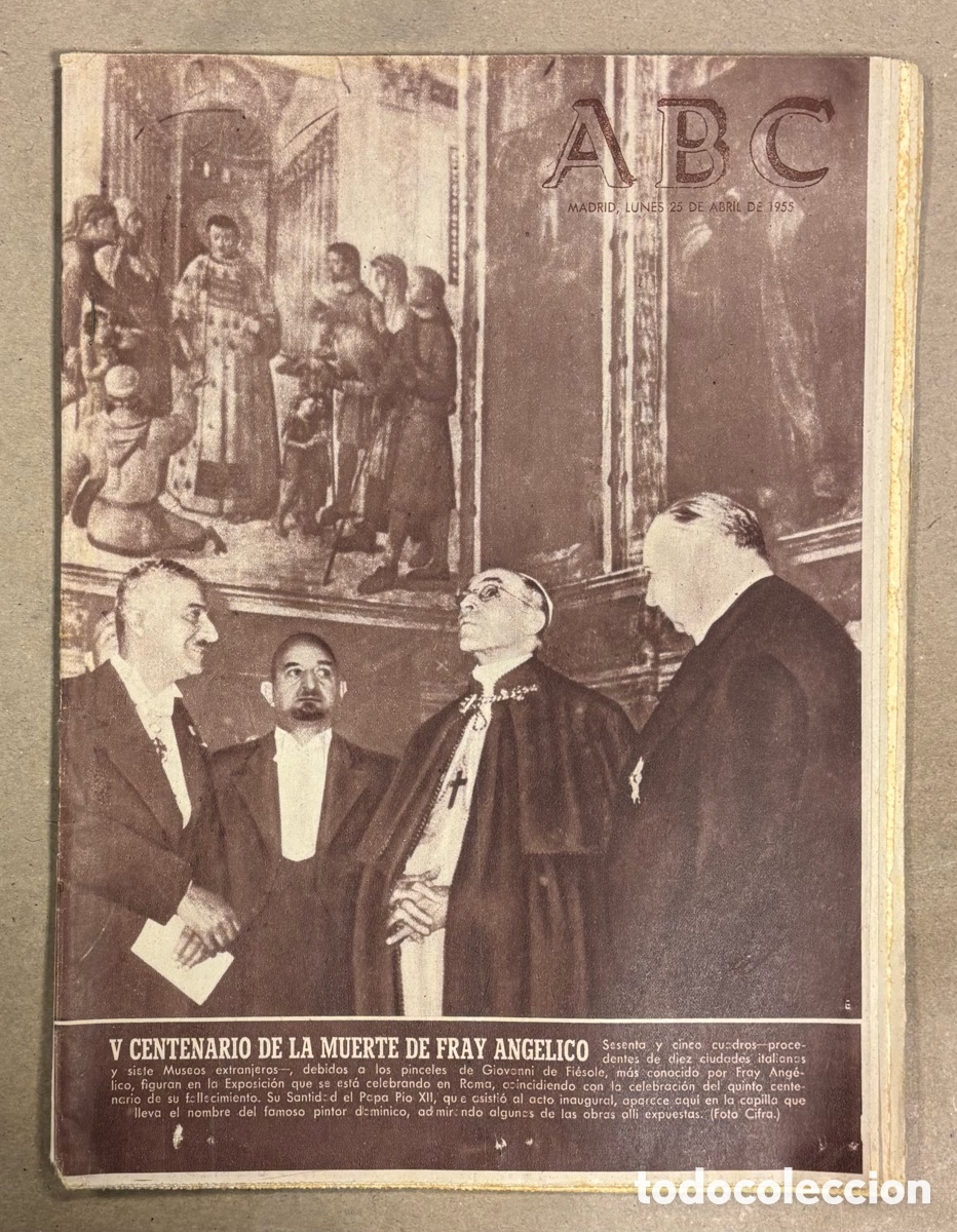 Coleccionismo de revistas y peri&oacute;dicos: ABC (25 ABRIL 1955) ANIVERSARIO MUERTE FRAY ANGELICO, CHINA COMUNISTA FORMOSA,&hellip;