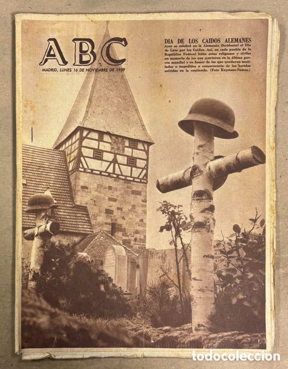 Coleccionismo de revistas y peri&oacute;dicos: ABC (16 NOVIEMBRE 1959) D&Iacute;A DE LOS CA&Iacute;DOS ALEMANES, PALACIO DE LA RAMBLA UBEDA,&hellip;