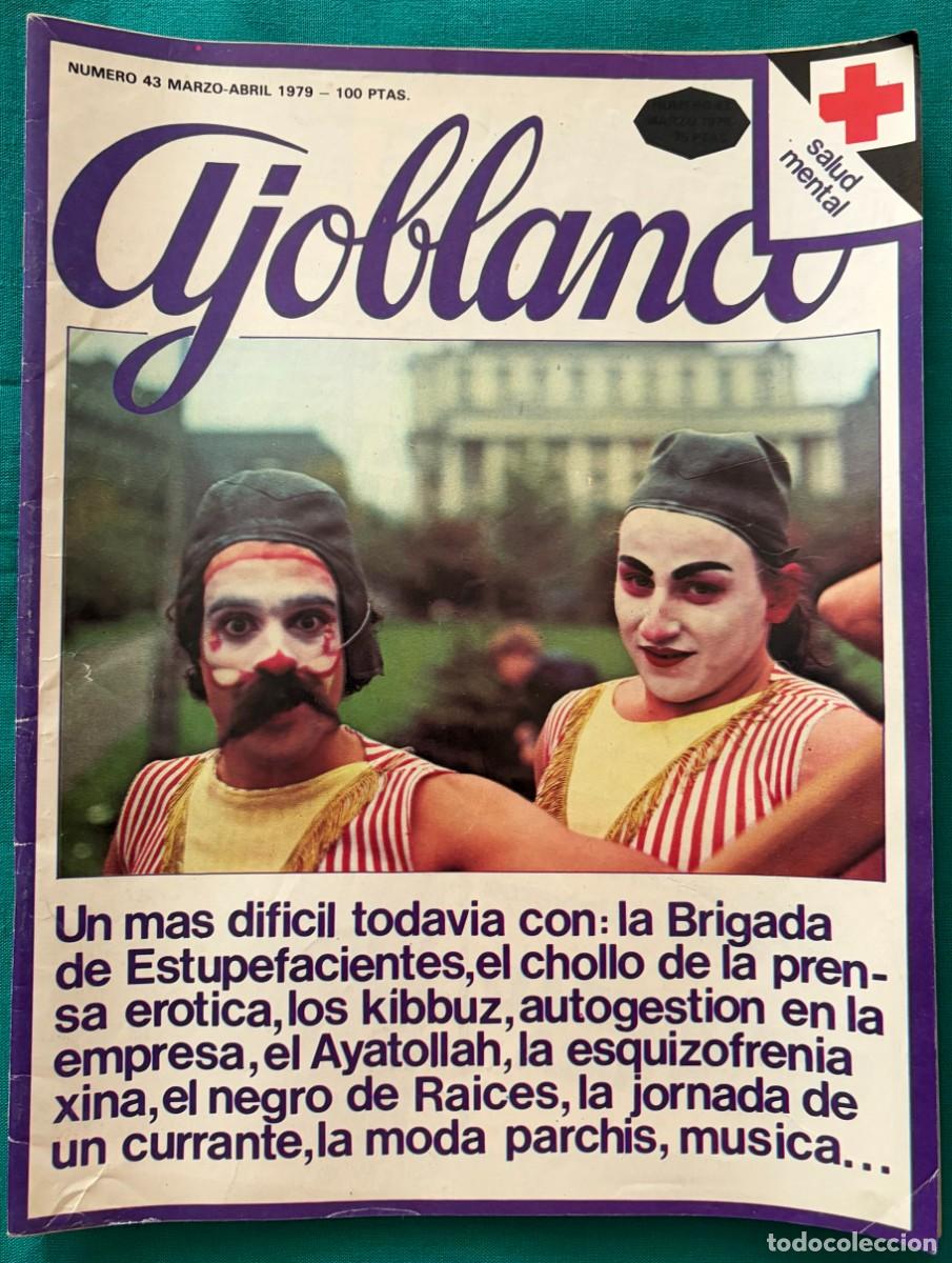 Coleccionismo de revistas y peri&oacute;dicos: RVAJ044, AJOBLANCO, NUMERO 43, SALUD MENTAL, PRENSA EROTICA, MUSICA, ABRIL 1979