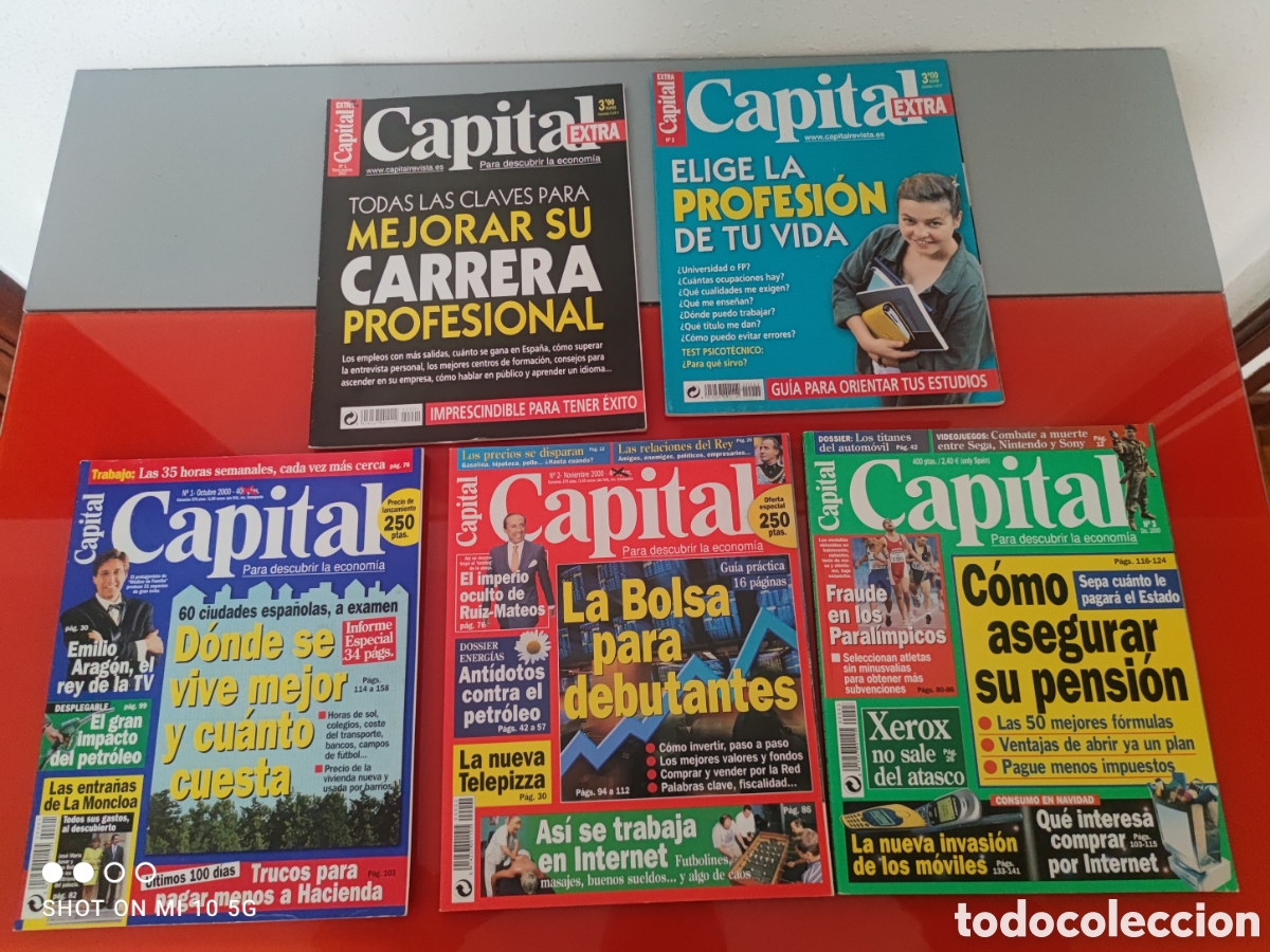 Coleccionismo de revistas y peri&oacute;dicos: Lote 3 primeros n&uacute;meros revista CAPITAL (A&ntilde;o 2000) + 2 Extras