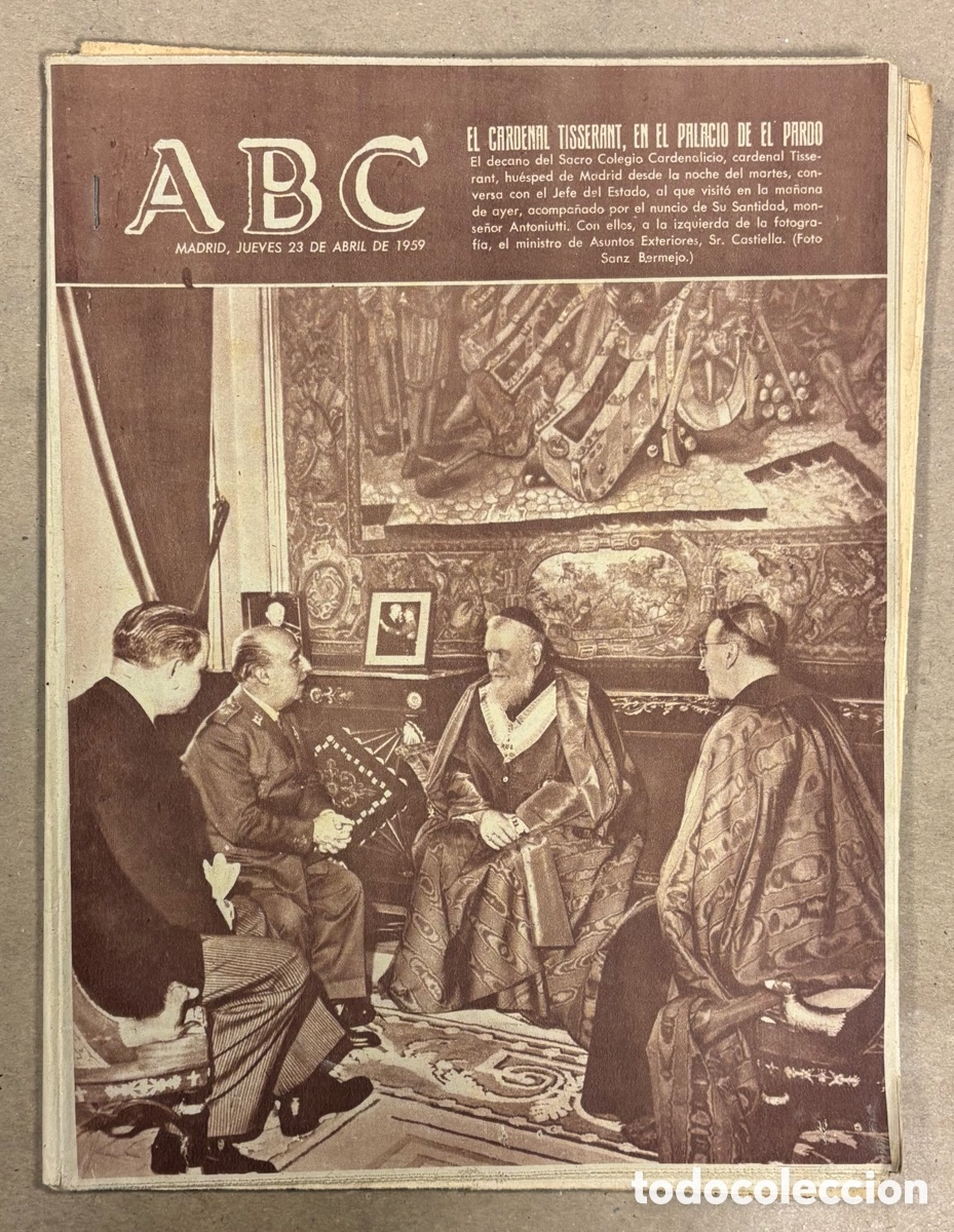 Coleccionismo de revistas y peri&oacute;dicos: ABC (31 DICIEMBRE 1959) MENSAJE FIN DE A&Ntilde;O FRANCO, SE DESBORDA EL DUERO EN TORO, 131.031 VIVIENDAS