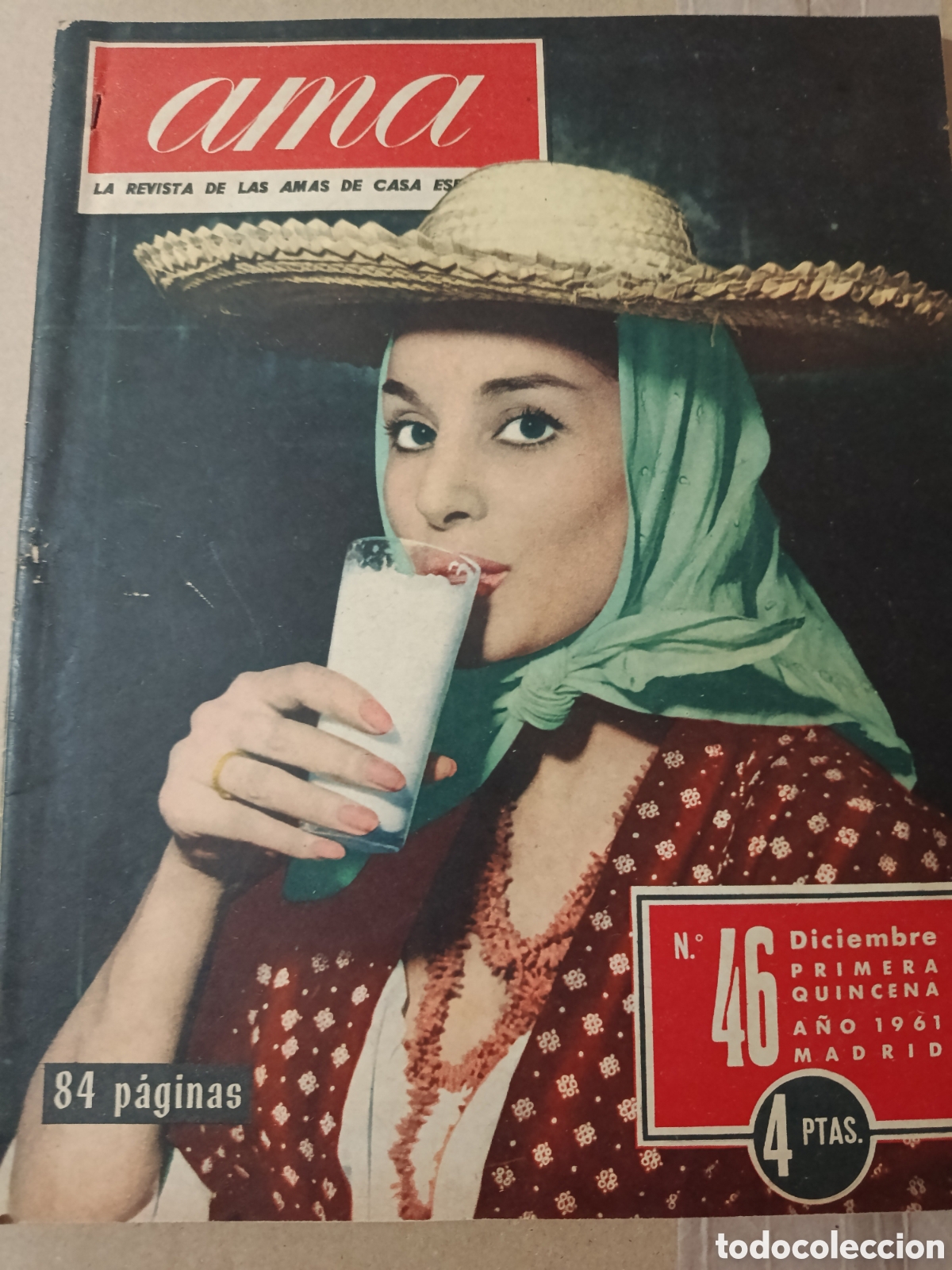 Coleccionismo de revistas y peri&oacute;dicos: Nati Mistral revista Ama N⁰ 46 A&ntilde;o 1961.
