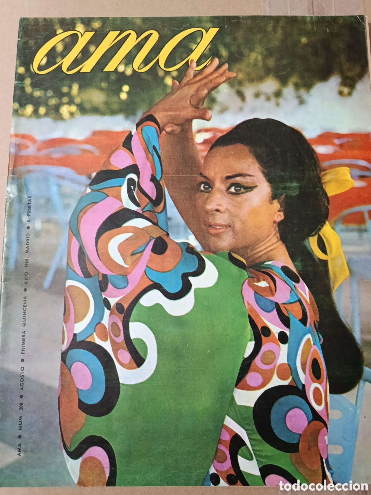 Coleccionismo de revistas y peri&oacute;dicos: Lola Flores revista Ama editada en Espa&ntilde;a N⁰ 208, A&ntilde;o 1968.