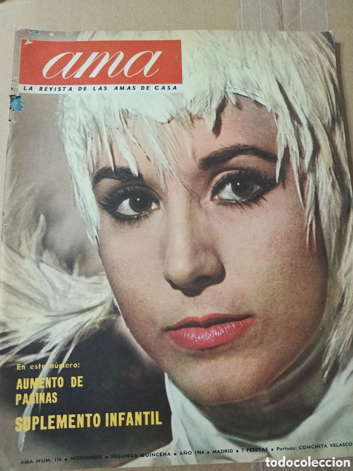 Coleccionismo de revistas y peri&oacute;dicos: Conchita Velasco revista Ama editada en Espa&ntilde;a N⁰ 116, A&ntilde;o 1964.