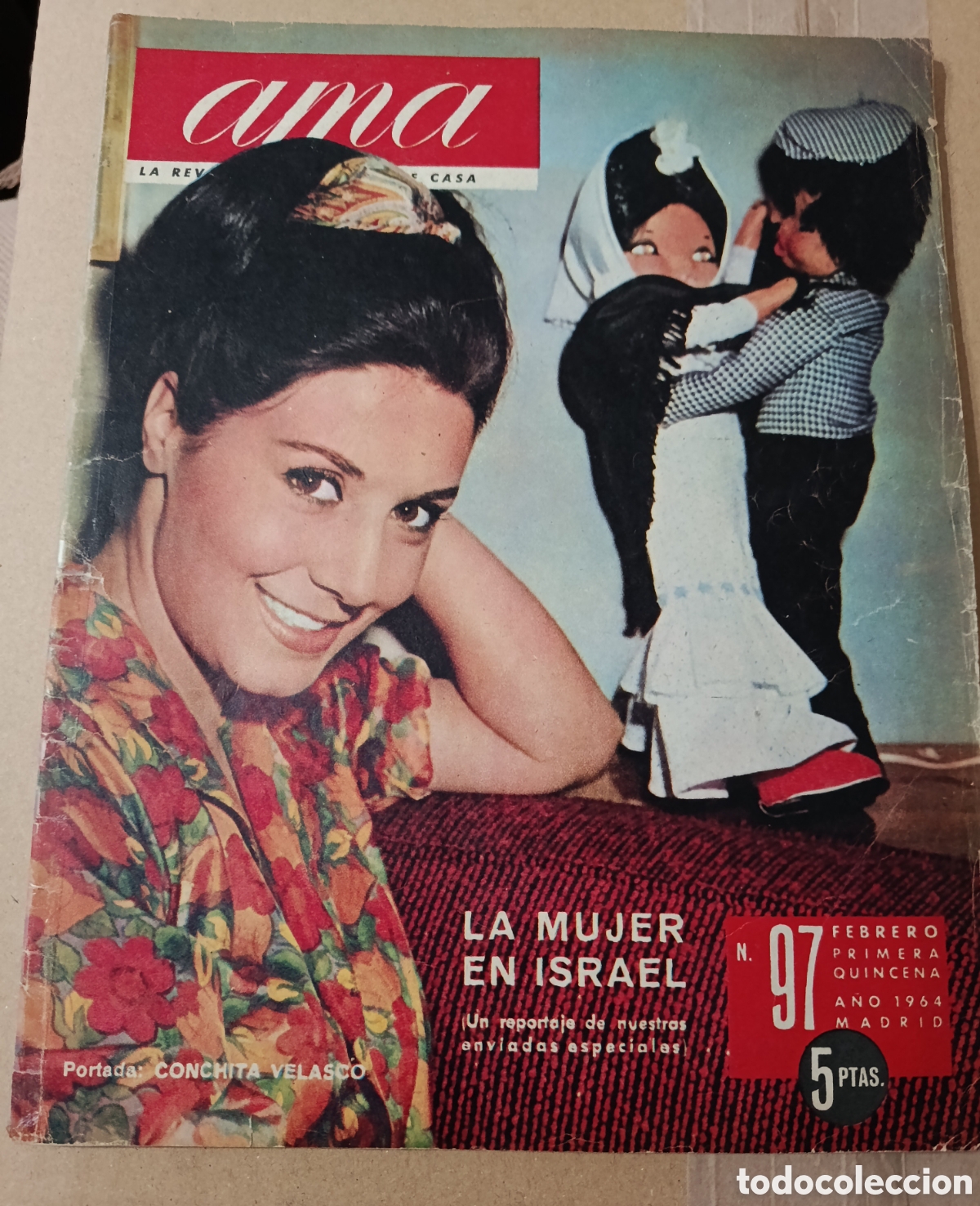 Coleccionismo de revistas y peri&oacute;dicos: Conchita Velasco revista Ama editada en Espa&ntilde;a N⁰97, A&ntilde;o 1964.