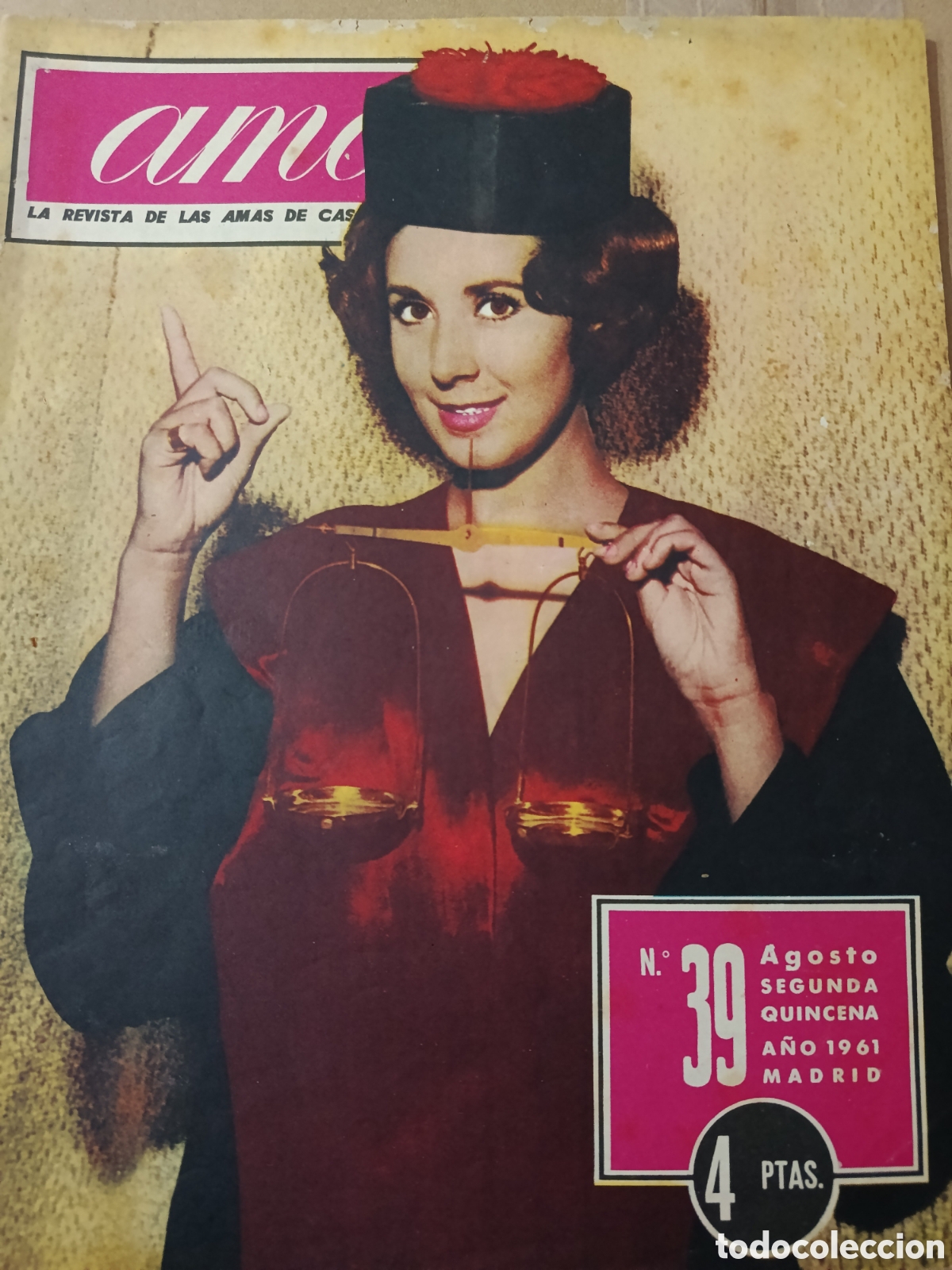 Coleccionismo de revistas y peri&oacute;dicos: Conchita Velasco revista Ama N⁰39 A&ntilde;o 1961.