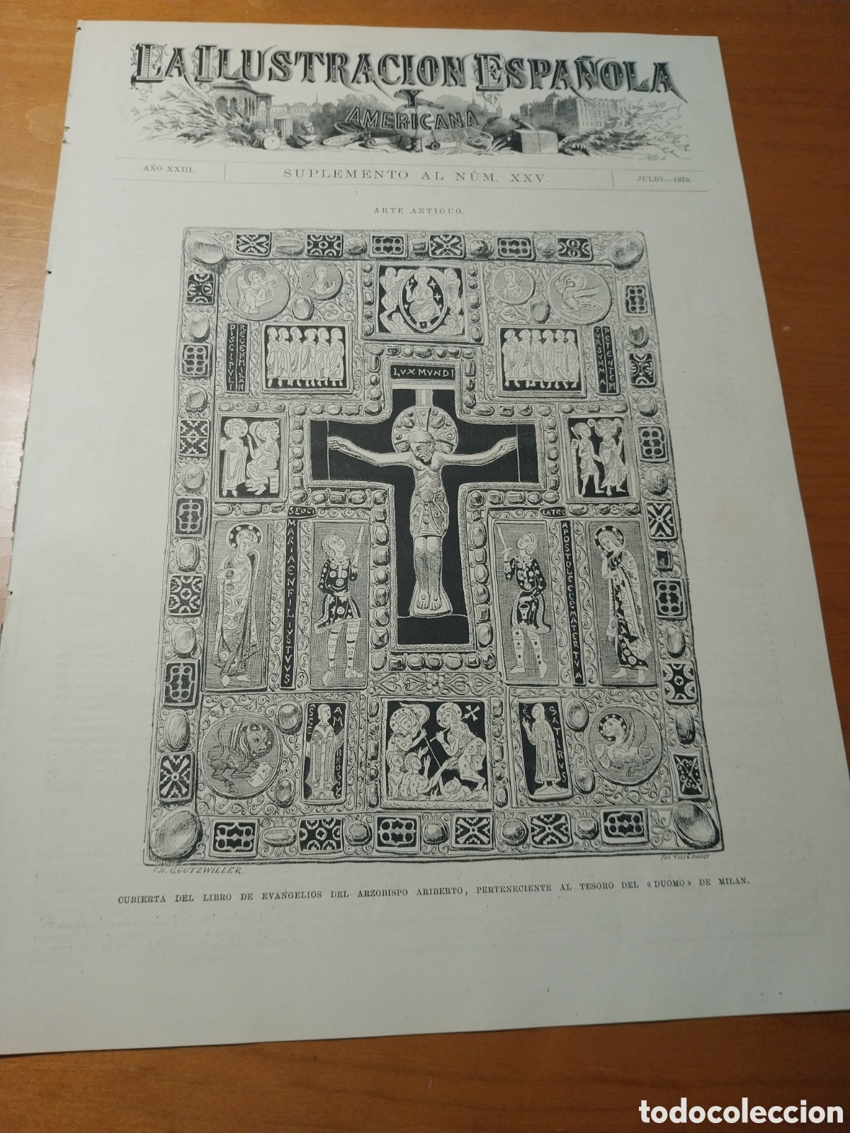 Coleccionismo de revistas y peri&oacute;dicos: LA ILUSTRACI&Oacute;N ESPA&Ntilde;OLA Y AMERICANA 1879 . SUPLEMENTO. EL CAZADOR DE LOBOS POR JOAQUIN ARAUJO