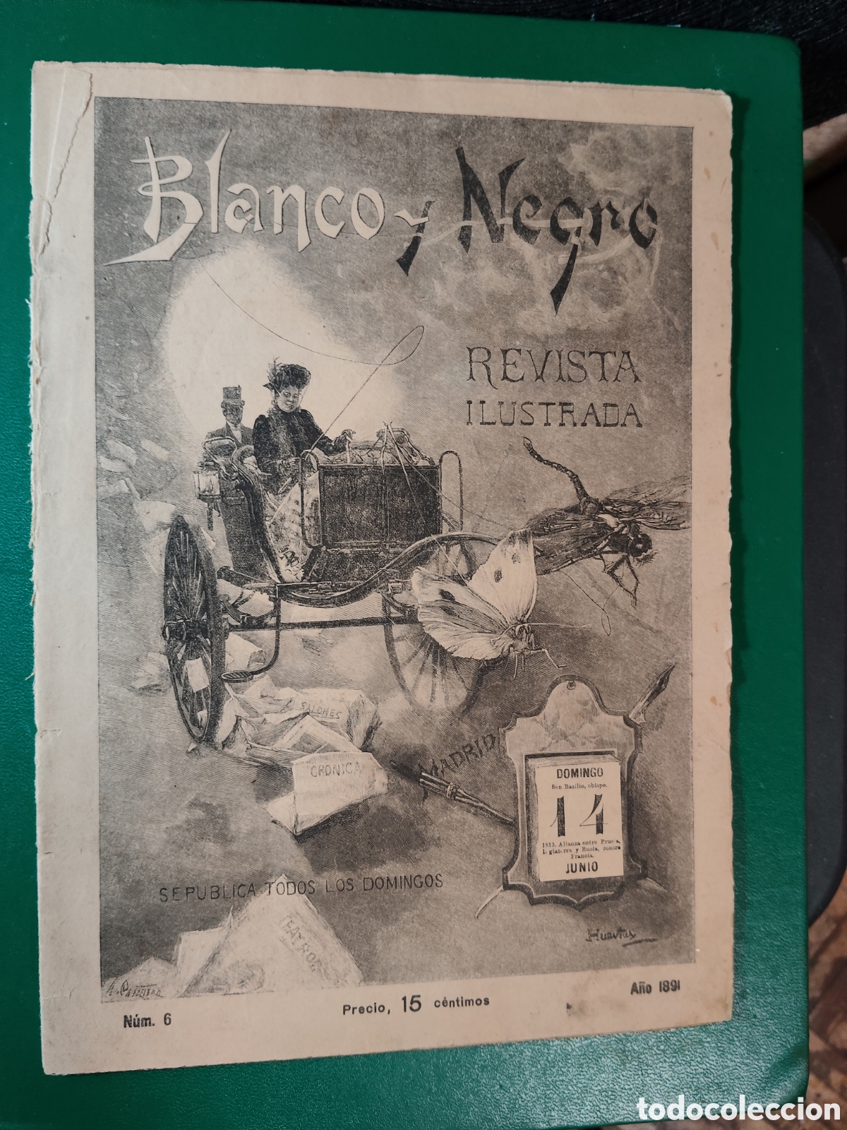 Coleccionismo de revistas y peri&oacute;dicos: REVISTA BLANCO Y NEGRO N&deg;6 ,1891