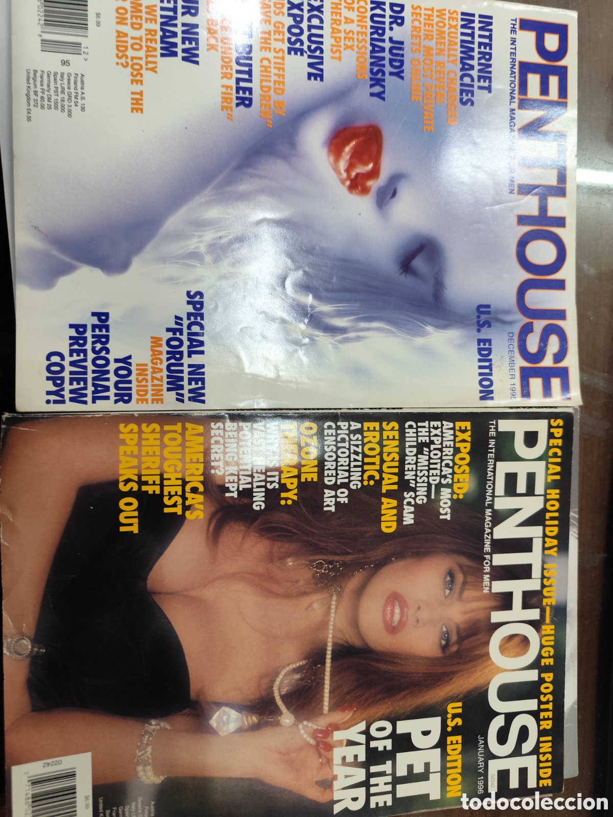 Coleccionismo de revistas y peri&oacute;dicos: Lote 3 ejemplares revista Erotica Penthouse. U. S. Edition. Incluye p&oacute;ster central