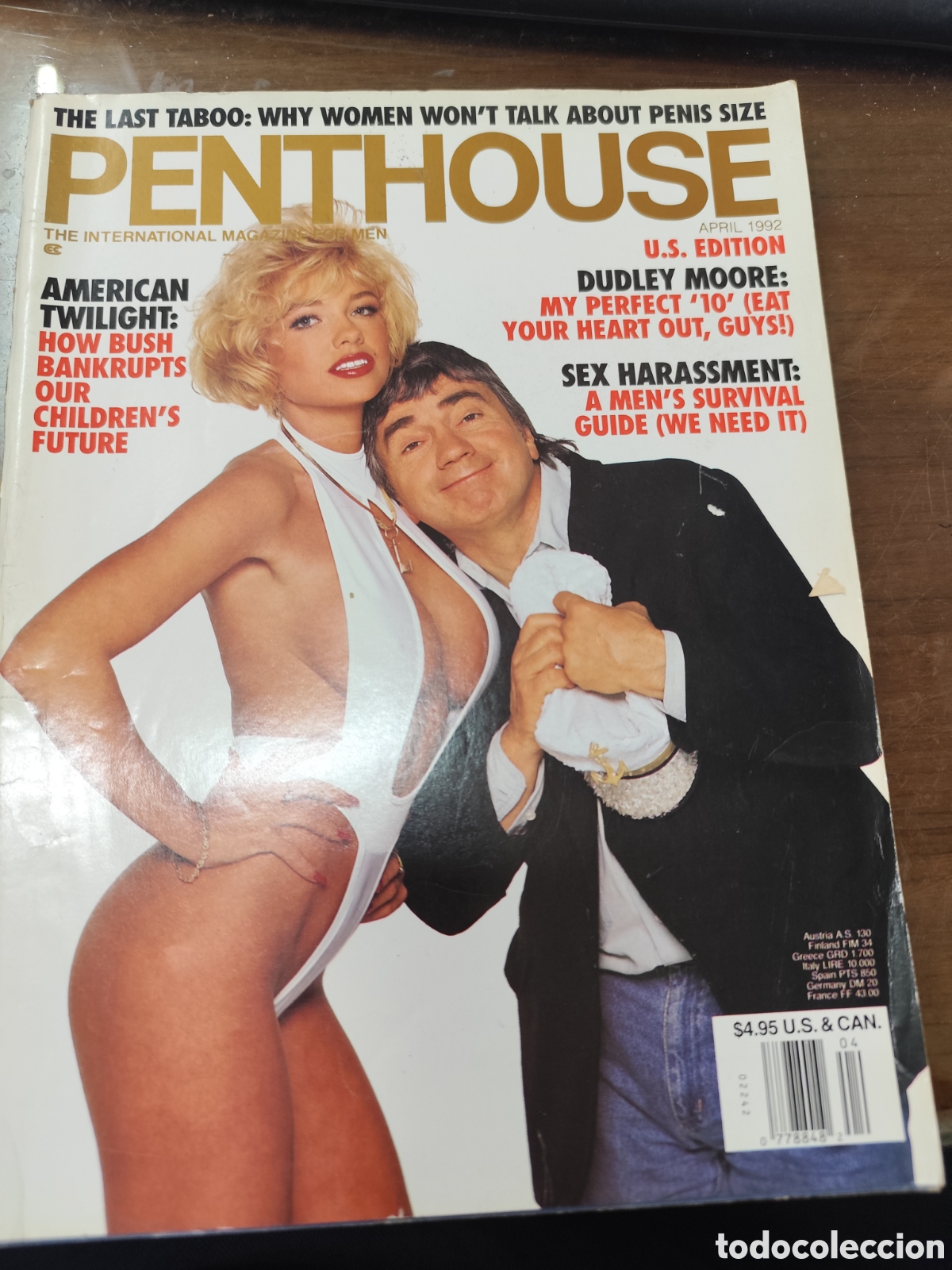 Coleccionismo de revistas y peri&oacute;dicos: Revista Erotica Penthouse U. S. Edition. April 1992. Incluye p&oacute;ster central