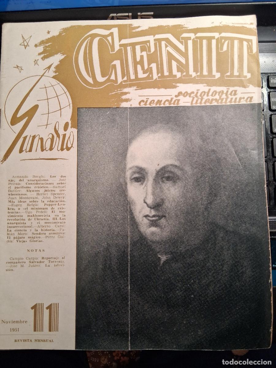 Coleccionismo de revistas y peri&oacute;dicos: CENIT (revista libertaria) n&ordm; 11 Noviembre de 1951 art&iacute;culos &ldquo;Los dos ojos del anarquismopor Armando