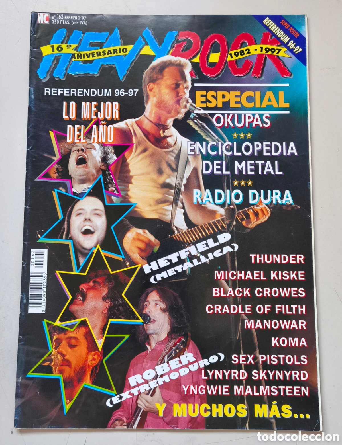 Coleccionismo de revistas y peri&oacute;dicos: Heavy Rock (N&uacute;mero 162, de febrero de 1997)