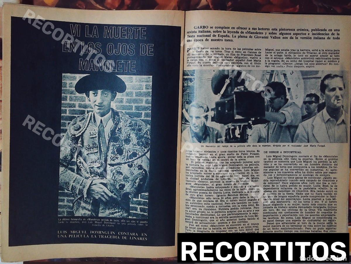 Coleccionismo de revistas y peri&oacute;dicos: manolete lucia bose miguel bose luis garcia berlanga