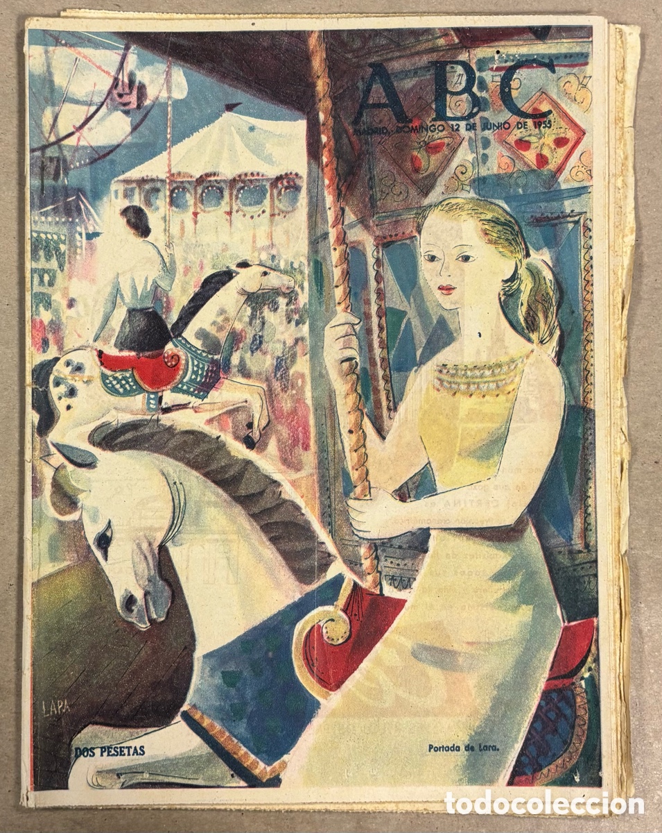 Coleccionismo de revistas y peri&oacute;dicos: ABC (12 JUNIO 1955) BILBAO RECIBE AL ATHLETIC CAMPE&Oacute;N GOPA, SALAMANCA, MUSEO BELLAS ARTES SEVILLA