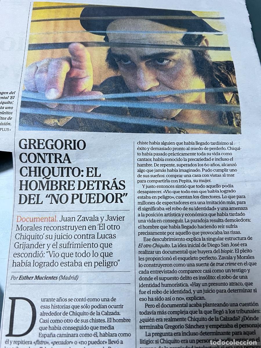 Coleccionismo de revistas y peri&oacute;dicos: Art&iacute;culo prensa sobre CHIQUITO DE LA CALZADA. LUCAS GRIJANDER