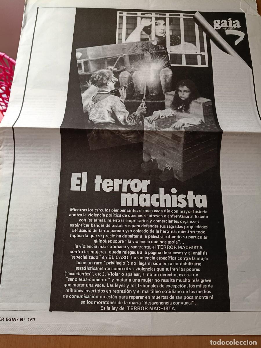 Coleccionismo de revistas y peri&oacute;dicos: EL TERROR MACHISTA. ROSA OLIVARES. 4 P&Aacute;GS DE ZER EGIN? (MOVIMIENTO COMUNISTA) FEMINISM0. 1984