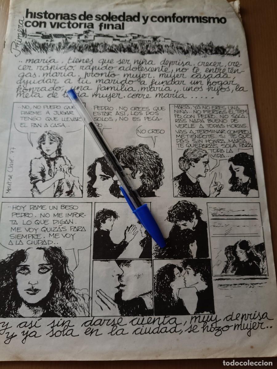 Collection Magazines and Newspapers: HISTORIETA COMIC DE MONTSE CLAV&Eacute; SOBRE OPRESI&Oacute;N DE LA MUJER. 5 P&Aacute;GINAS, 1977