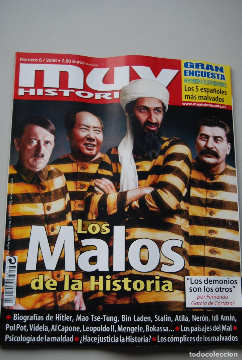 Coleccionismo de revistas y peri&oacute;dicos: MUY HISTORIA-NUMERO-8-2006: LOS MALOS DE LA HISTORIA-LOS CINCO ESPA&Ntilde;OLES MAS MALVADOS
