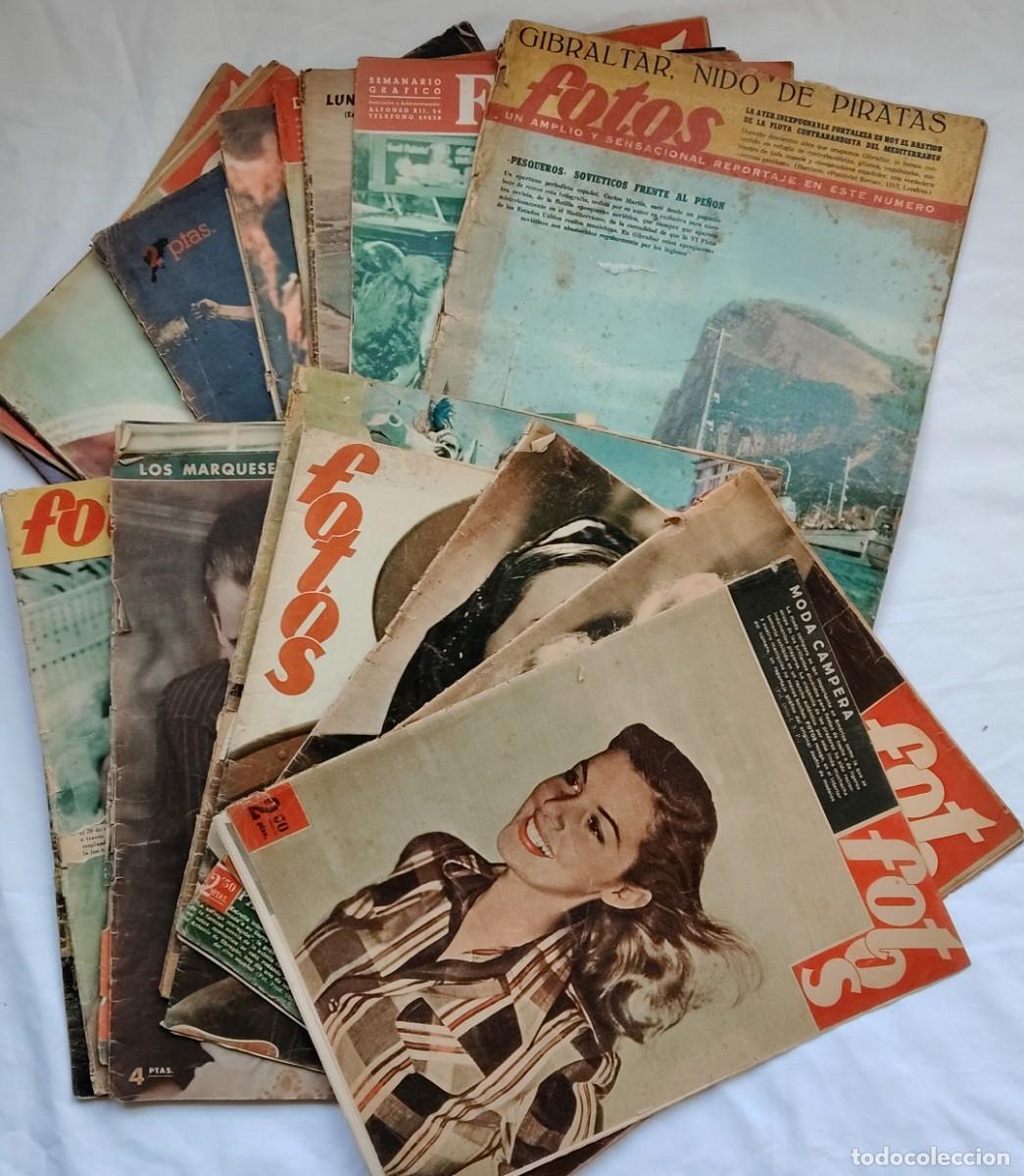 Coleccionismo de revistas y peri&oacute;dicos: revista semanario Fotos. 21 n&uacute;meros entre 1946 y 1957