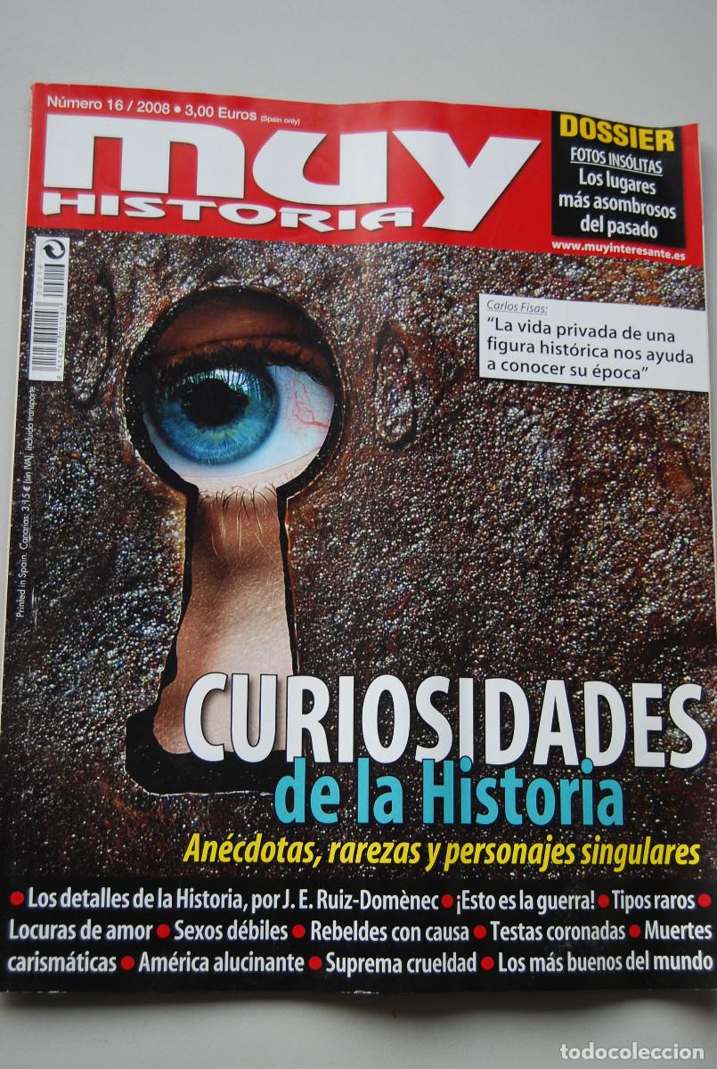 Coleccionismo de revistas y peri&oacute;dicos: MUY HISTORIA-NUMERO-16-2008: CURIOSIDADES DE LA HISTORIA-LOS LUGARES M&Aacute;S ASOMBROSOS DEL PASADO