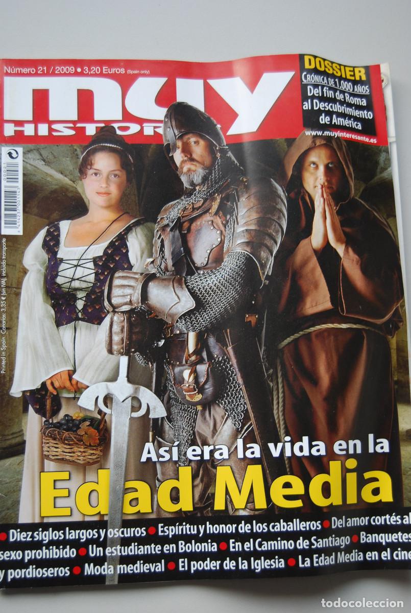Coleccionismo de revistas y peri&oacute;dicos: MUY HISTORIA-NUMERO-21-2008: ASI ERA LA VIDA EN LA EDAD MEDIA-DEL FIN DE ROMA AL DESCUBRIMIENTO &Iacute;