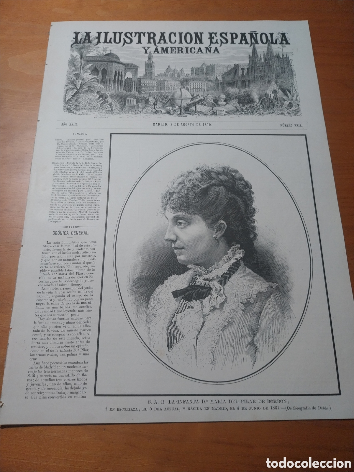 Coleccionismo de revistas y peri&oacute;dicos: REVISTA 1879 CARTAGENA CORBETA ARAGON.MANRESA FABRICA DE POLVORA.INCENDIO FABRICA DE BUJIAS CHAMBERI