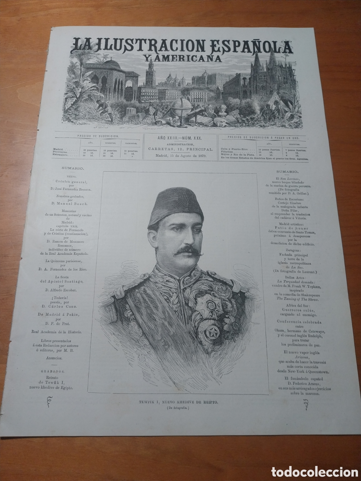 Coleccionismo de revistas y peri&oacute;dicos: REVISTA 1879 CONVENTO DE SANTO TOMAS MADRID