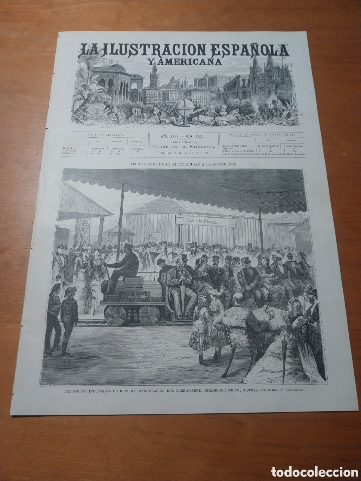 Coleccionismo de revistas y peri&oacute;dicos: REVISTA 1879 IGLESIA DE SAN CIPRIANO ZAMORA